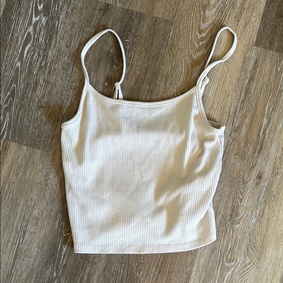 American Eagle Outfitters Tops - American eagle tank top - size small Cream Ribbed Women's Top